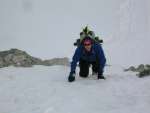 Climbing up to Col du Midi des Grands