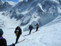 Negotiating the seracs on the Stockji glacier; Enlarge